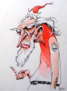 Santa shoots the bird.jpg